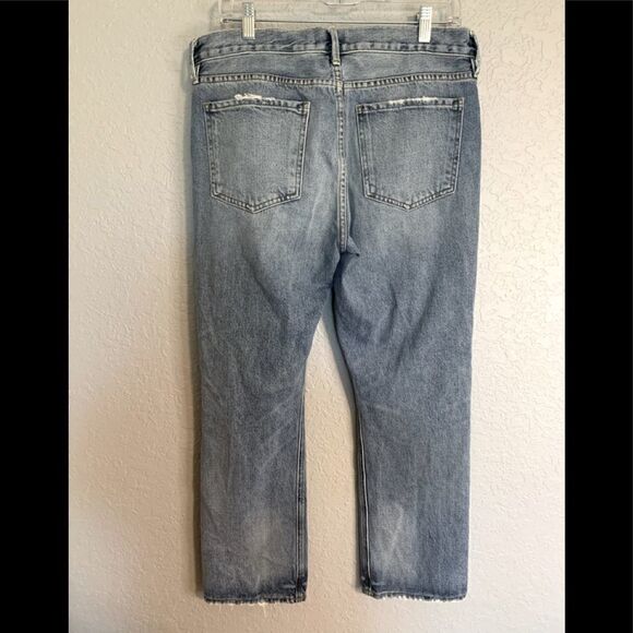 FRAME Le Piper Ellington Rips/destroyed Straight Leg Distressed Jeans size 31 - Picture 2 of 9
